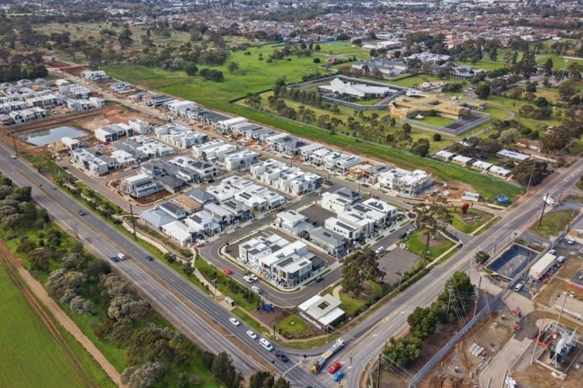 Aerial view of the Oakden Rise estate and surrounding suburbs